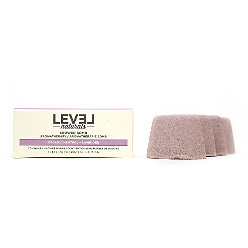 Level Naturals Aromatic Fizzing LAVENDER Shower Bomb 4pk