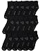 Bolter 18 Pack Men's Ankle Socks (8-12, Black)