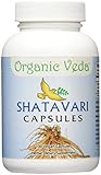 Organic Shatavari Powder 100 Veg Capsules. 100% Pure and Natural Raw Herb Super Food Supplement. Non GMO, Gluten FREE. US FDA Registered Facility. Kosher Certified Vegetarian Capsule. All Natural!