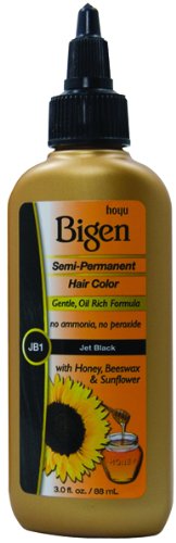 Bigen Semi-Permanent Haircolor #Jb1 Jet Black 3 Ounce (88ml) (2 Pack)