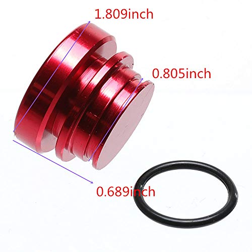 DEF Billet Aluminum Cigarette Lighter Plug Cover Universal Design Fits All Vehicles with Standard 12 Volt Power Source (Red) - Thumbnail 2
