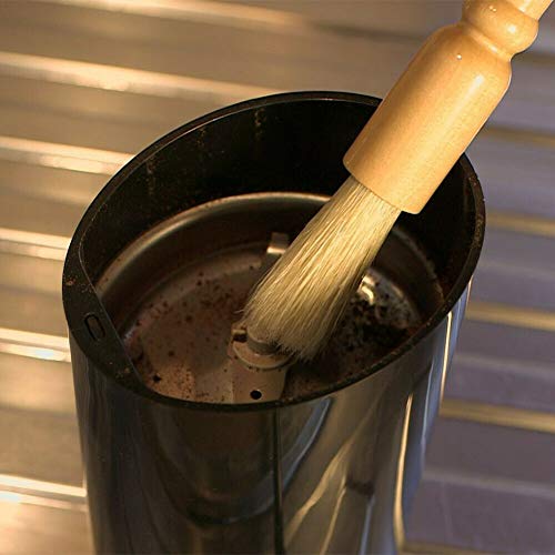 LinaLife 2 pack Coffee Grinder Cleaning Brush Wood Dusting Brush for Espresso Stations and Equipment Heavy Wood Handle & Natural Bristles brush Accessories Bean Grain Coffee Tool Barista Home Kitchen - Thumbnail 6