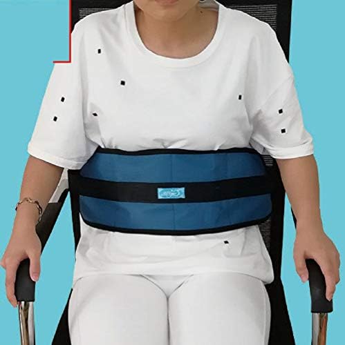 Wheelchair Seat Belt Patients Cares Safety Harness Chair Waist Lap Strap for Elderly,Disabled Bed Care,Blue,M