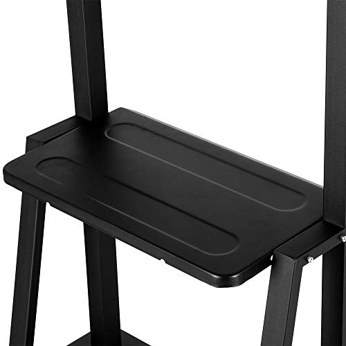 Henf Rolling TV Cart Mobile TV Stand for 40 to 80 inch LCD LED Plasma Flat Panel Screen,Height Adjustable TV Floor Stand Console with Locking Wheels,Max Load 176 Lbs - Thumbnail 6