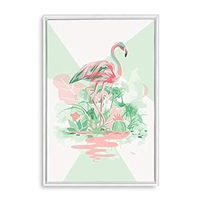 Framed Canvas Wall Art for Living Room, Bedroom Beautiful Flamigo Canvas Prints for Home Decoration Ready to Hanging - 16x24 inches