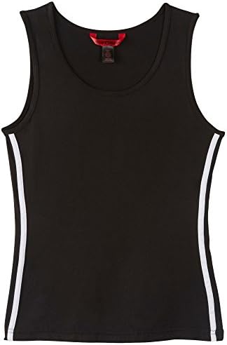 Hot Kiss Juniors Stripe Side Peached Tank Top Medium Black/white