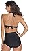 Angerella Vintage Two Piece High Waist Swimsuit Bikini(SST016-B1-3XL),Black,US12-14=Tag Size 3XL