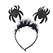 LUX ACCESSORIES Halloween Black Spider Bopper Fuzzy Cosplay Party Costume Headband for Kids