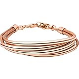 Fossil Metal Tube Bracelet (Rose Gold)