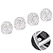 Valve Stem Caps, QBeel 4 Pack Handmade Rhinestone Tire Valve Caps Crystal Universal Tire Caps for Car Wheels - Silver