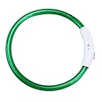 Pet collar,Pikolai Rechargeable USB Waterproof LED Flashing Light Band Safety Pet Dog Collar (Green)