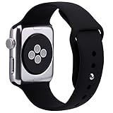 For Apple Watch Band,Goodidus Soft Silicone Fitness Replacement Sport Band for Apple Watch L Size(Black 42MM)