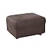 SureFit Ultimate Stretch Leather - Ottoman Slipcover - Weathered Saddle