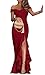 PRETTYGARDE Womens Off Shoulder Flouncing Mermaid Formal Prom Gowns High Low Party Dress