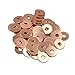 DGOL 50 Sets Shinning #12 Size 12 Red Copper Burrs Rivets Washers 9/16 inch (14mm) Long