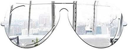 Simple Wall Art Stickers Acrylic Sunglasses Mirror Wall Stickers (Silver)