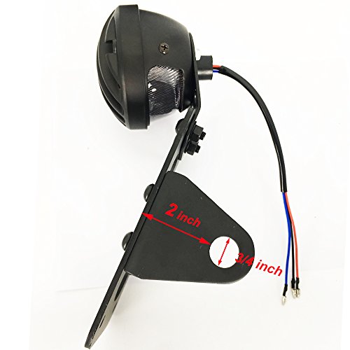 image for Amazicha Side Mount Vertical License Plate Bracket Brake Taillight for