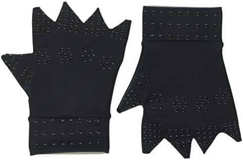 PU LifeStyle Unisex Pain Reliefing Therapy Arthritis Mild Compression Heating Gloves, Black