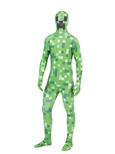 Pixelated Green Monster Morphsuit Costume (Adult M)