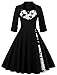 KILOLONE 1920s Vintage Inpired Sequin Beaded Dresses Flapper 20s Gatsby Party Tassels Hem Dress Black/Floral