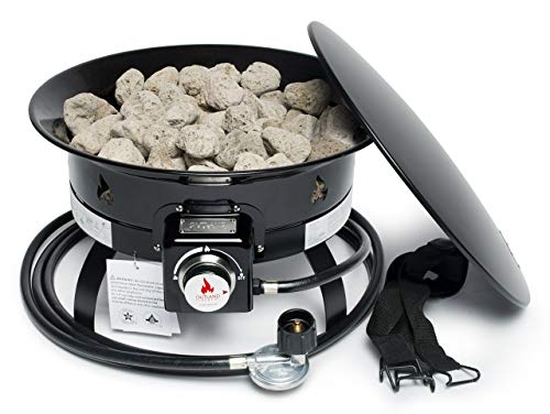 Outland Firebowl 893 Deluxe Outdoor Portable Propane Gas Fire Pit with Cover & Carry Kit, 19-Inch Diameter 58,000 BTU (Certified Refurbished)