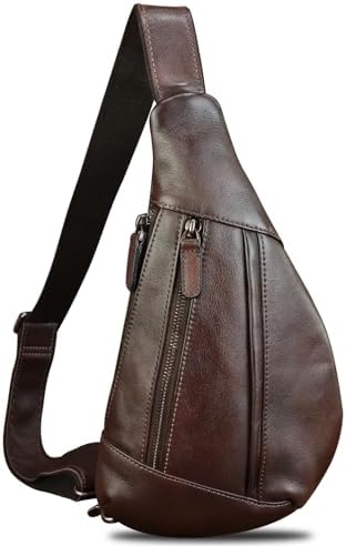 Amazon.com: Genuine Leather Sling Bag Crossbody Purse  display picture 1