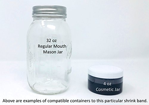 115 x 28 mm Clear Perforated Shrink Band for Cosmetic Jars, Plastic Jars, Canning Jars and More. [Compatible Diameter Range: 2 1/2" - 2 3/4"] - Bundle of 500 - Thumbnail 2