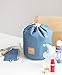OZZOY Fashion Women Makeup Bag Hanging Toiletries Travel Kit Jewelry Organizer Cosmetic Bag Wth a Mini Bag (Blue)