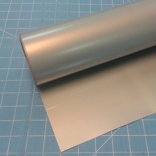 ThermoFlex Plus 15" Roll, Iron on Heat Transfer Vinyl, HTV (Silver, 5 Feet)