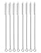 Hiware Drinking Straw Brush Set, 4-Piece 7.6" x 8 mm Cleaner Brush for Stainless Steel Tumbler Straws and 4-Piece 7.6" x 10 mm Cleaning Brush for Smoothie Straws primary