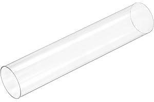 DMiotech 17" Clear Rigid Plastic Pipe 59mm x 63mm(2 1/2") Polycarbonate Tubing Round Tube for Lighting Water Plumbing, 425mm