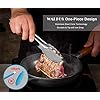 Walfos Food Grade Stainless Steel Kitchen Tongs for Cooking,BBQ - 7 ，9 and 12 Inch,Set of 3 Heavy Duty Locking Metal…