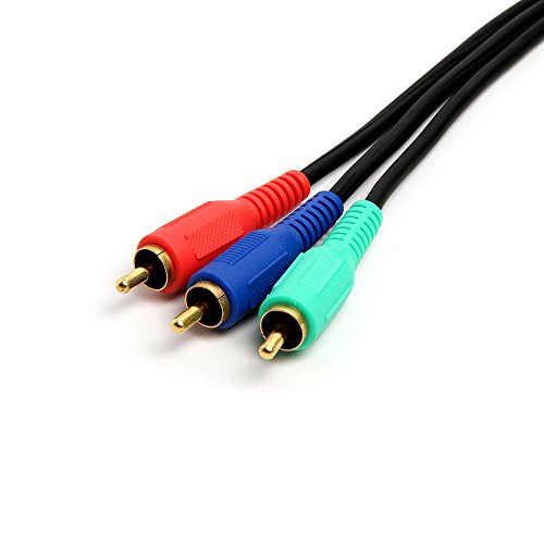Cmple - 3-RCA Male to 3RCA Male RGB Component Video Cable for HDTV - 100 Feet