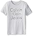 Calvin Klein Boys' Halftone Logo Crew Neck Short Sleeve Knit