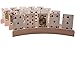 GrowUpSmart Set of 4 Wooden Playing Card Holders in Curved Design - 14