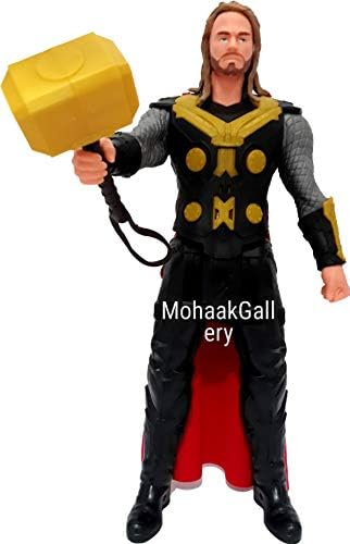 Mohaak Gallery Plastic Thor Action Figure with Speech Sound Effects (Multicolour, 12 Inches)