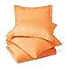 Nestl Light Orange Duvet Cover Queen Size - Soft Queen Duvet Cover Set, 3 Piece Double Brushed Duvet Covers with Button Closure, 1 Duvet Cover 90x90 inches and 2 Pillow Shams