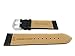 JP Leatherworks Mens Padded Genuine Leather Watchband - Color Black - 20mm Width - Extra Long Watch Band