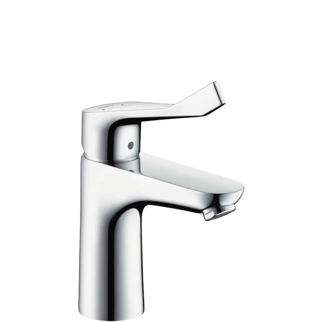 hansgrohe Focus Basin Tap 100 with long handle, Pop-Up Waste