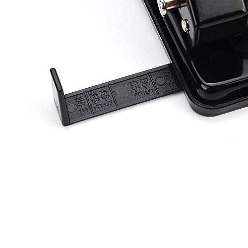 Hand Metal Two Hole Punch Squeeze 20 Sheet Heavy Duty Padded Handle Puncher for School, Home and Office-Black