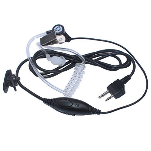 Arama Air Acoustic Tube Earpiece Headset with VOX Push to Talk and Microphone for Midland Alan 2 Way Radio (B201VL02)