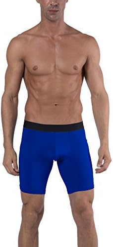 2-Pack Mens Modal Long Boxer Briefs / Royal Blue / XL (40"-42")