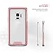 Zizo ION Series Compatible with Samsung Galaxy S9 Case Military Grade Drop Tested with Tempered Glass Screen Protector Rose Gold Clear