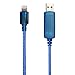 Pilot Electronics EL-1402B Electroluminescent V2 Charge/Sync iPhone 5 Cable, Blue