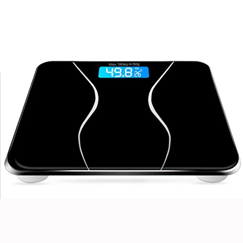 Digital Scale,LtrottedJ New 180KG Electronic LCD Digital Bathroom Body Weight Scale With Battery BK (Black)