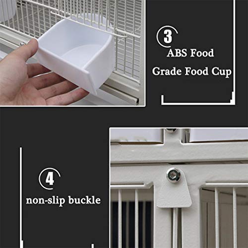 YUESFZ Einlagen für Vogelkäfige Große Voliere Im Freien Mit Rädern, Große Taubenkäfige, Langlebiger Papageienkäfig Aus… – Bild 5