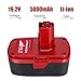 2Pack 5.0Ah 19.2V Replacement Battery Compatible with Craftsman C3 Battery XCP Craftsman 19.2 Volt Battery 130279005 1323903 130211004 11045 315.115410 315.11485