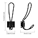 BBTO 12 Pieces Black Big Wall Mounted Rustic Hook Robe Hooks Double Coat Hangers and 48 Pieces Screws (Black)