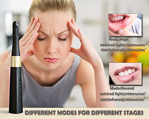 Infrared Red Light Therapy Device, Cold Sore Fever Blister Treatment Healing Pain Relief for Lips Mouth Nose Ear, Handheld Red Light Therapy for Body