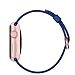 MXY Fine Woven Nylon Replacement Strap Wrist With Rose Gold Metal Buckle Gloden Clasp for 42mm Apple iWatch Series 1 Series 2 (42mm-Royal Blue-Rose Golden Buckle)